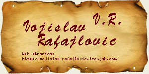 Vojislav Rafajlović vizit kartica
